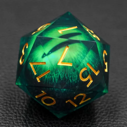 Miniatura 26 de Dados de mazmorras y dragones D20,3.346 in Dragon Eye D20,Dados de núcleo líquido para TTRPG