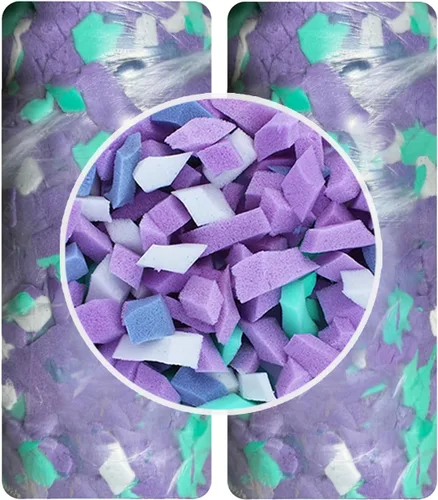 Miniatura 8 de Relleno de puf, relleno de espuma viscoelástica triturada de 5 libras para relleno de puf, relleno de espuma para almohada, camas de perro, sillas