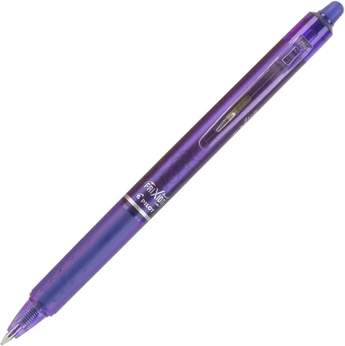 PILOT FriXion Clicker - Bolígrafos borrables de tinta de gel , recargables y retráctiles, de punta fina, tinta morada, paquete de 12 (31455)