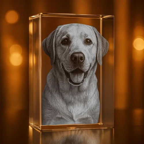 Miniatura 4 de Rectángulo de fotos de cristal grabado en 3D personalizado Recuerdo grabado con láser personalizado Regalo Decoración Regalo conmemorativo