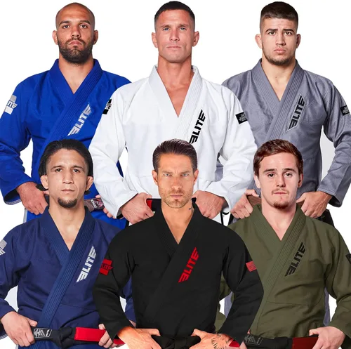Elite Sports Kimono para hombres aprobado por la IBJJF (Federación Internacional de Jiu Jitsu Brasileño) de tela pre-encogida para Jiu Jitsu