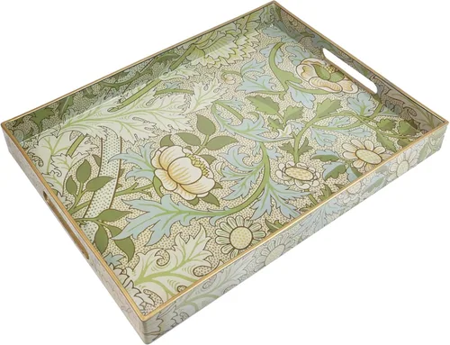 Miniatura 9 de Spsyrine - Bandeja de servir con asas, bandeja decorativa de plástico para mesa de café, sala de estar, decoración del hogar, 3040B
