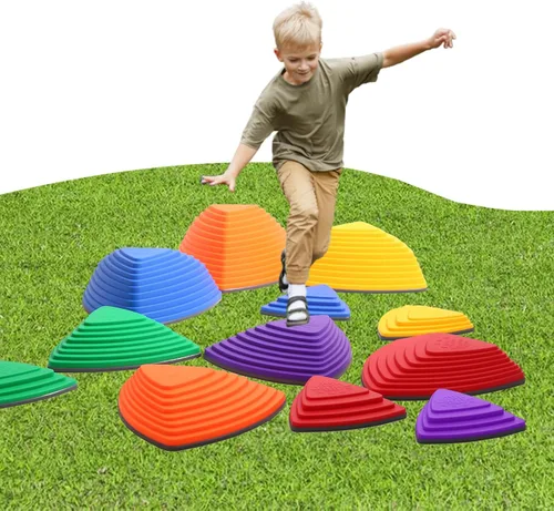 Piedras para niños a partir de 3 años – Los peldaños duraderos fomentan el equilibrio de los niños pequeños y las habilidades motoras gruesas con
