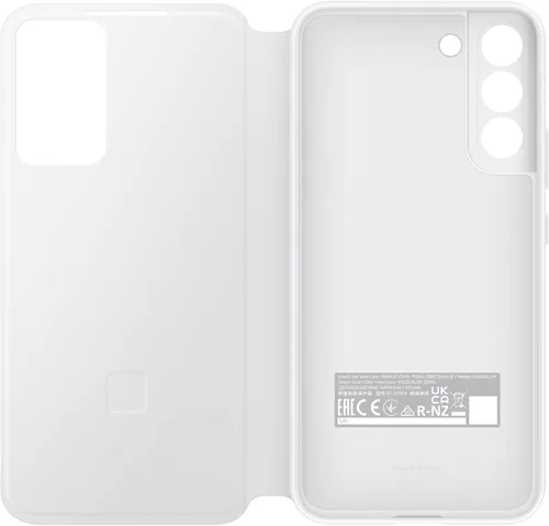 Miniatura 2 de Samsung Funda protectora para Galaxy S22+ S-View con tapa, control de grifo, diseño de vanguardia, versión estadounidense, blanco, EF-ZS906CWEGUS