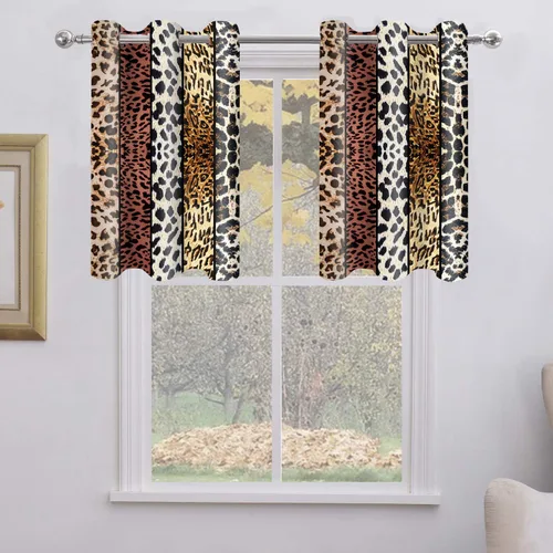 Miniatura 42 de Cortina opaca con estampado de animales salvajes, para oscurecer la habitación, con aislamiento térmico, con ojales para sala, comedor, dormitorio