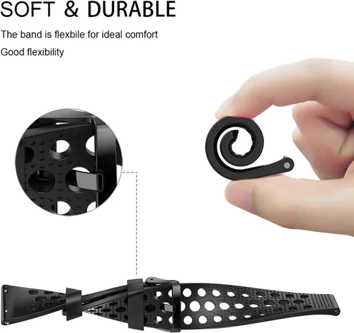 Miniatura 6 de Correa de repuesto compatible con Polar Smartwatch Band de 0.787 pulgadas y 0.866 pulgadas, correa deportiva con hebilla de metal compatible