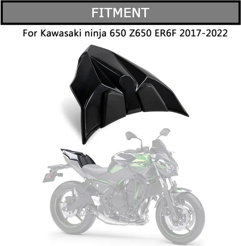 Miniatura 2 de Cubierta de capó para asiento de pasajero trasero para Ninja 650 Z650 2017 2018 2019 2020 2021 2022 2023 2024 (pintura de fibra de carbono)