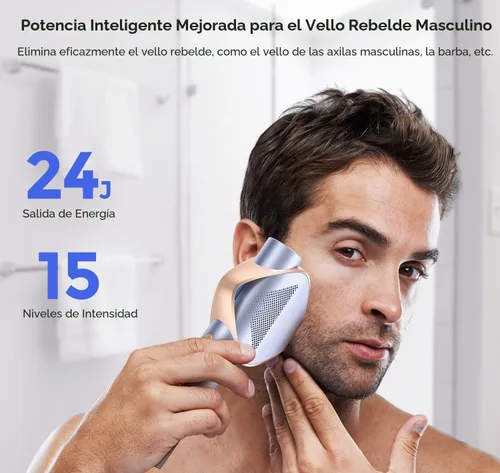 Miniatura 7 de LUBEX Depilación láser IPL permanente inteligente para mujeres y hombres, zafiro sin dolor, refrigeración por hielo, alternativa a la peluquería
