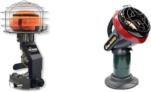 Mr. Heater Paquete de Calentador de Propano Tank Top de 45,000 BTU 540° con Calentador de Propano Little Buddy de 3,800 BTU Seguro para Interiores