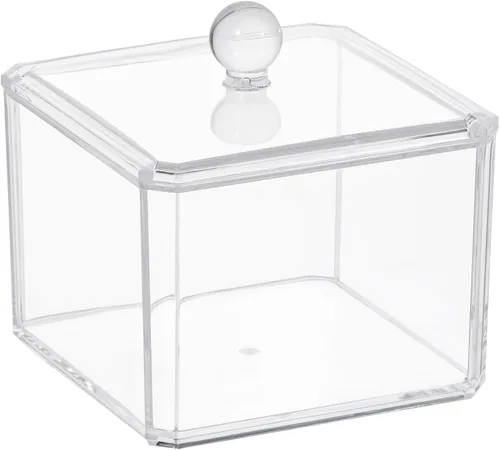 Organizador de cajones de plástico, almacenamiento y organizador de escritorio de tocador de acrílico transparente, contenedor de almacenamiento de