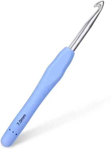 Miniatura 20 de SHWAKK Small Crochet Hook, 0.5 mm Lace Ergonomic Crochet Hook, Tiny Crochet Needles for Arthritic Hands, Knitting Needles with Soft Handle Beginners