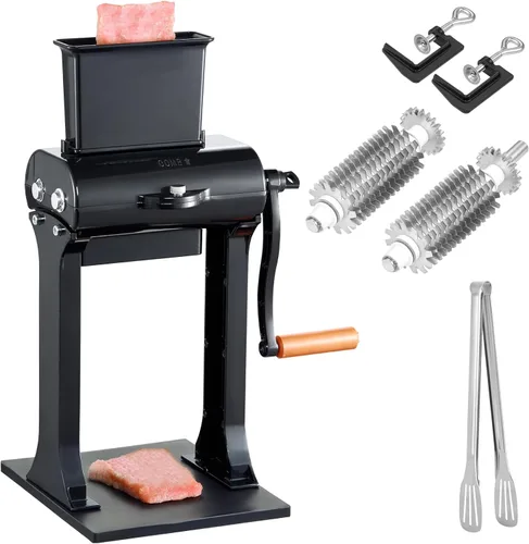 Happybuy Máquina ablandadora de carne de alta resistencia, herramienta de cocina de acero inoxidable para un funcionamiento manual rápido, puerto de