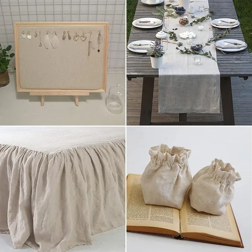 Miniatura 5 de Tela de lino de muselina para bordar, tela de lino, costura, accesorios para manualidades, material de respaldo, acolchado, costura drapeado, 21 x