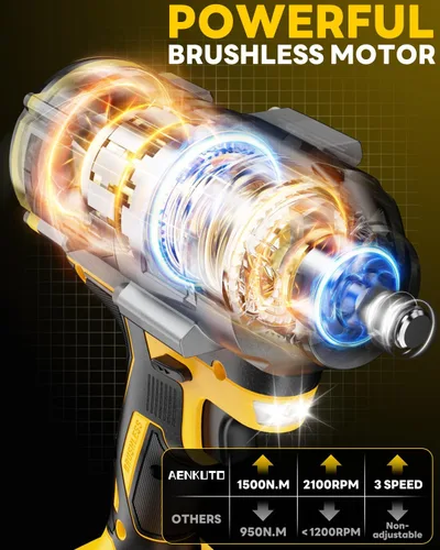 Miniatura 4 de Llave de impacto inalámbrica para batería DeWALT de 20 V MAX, 1500 Nm (1106 pies-libras) pistola de impacto sin escobillas de 1/2 pulgada, luz