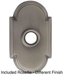 Miniatura 3 de Emtek Gancho doble de latón moderno con roseta de acabado a juego, opción de 6 acabados, 28098US10B, roseta #8, bronce aceitado (US10B)