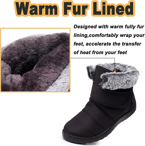 Miniatura 2 de Botas de invierno para mujer, botas de nieve para mujer, botas de nieve para mujer, botas de invierno para mujer, botas de nieve impermeables