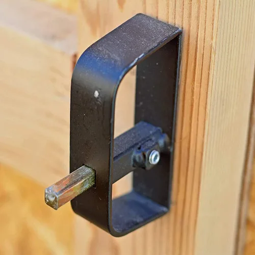Miniatura 4 de HauSun Kit de cerradura de manija de puerta de cobertizo de 4-1/2 pulgadas de largo con 2 llaves y 2 tornillos, vástago de 4-1/2 pulgadas