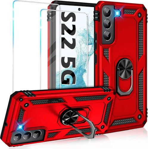 Miniatura 85 de Vaki Funda para Samsung Galaxy S22 5G con protector de pantalla integrado de grado militar, cubierta dura y resistente, funda resistente para Galaxy