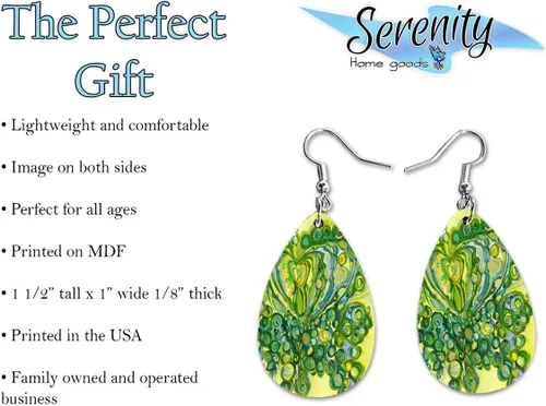 Miniatura 19 de Maureen Claffy Artist Collection Compassion Teardrop Dangle Earrings Set Cute Girls Womens Jewelry Earings Holiday Gifts Summer Decorations