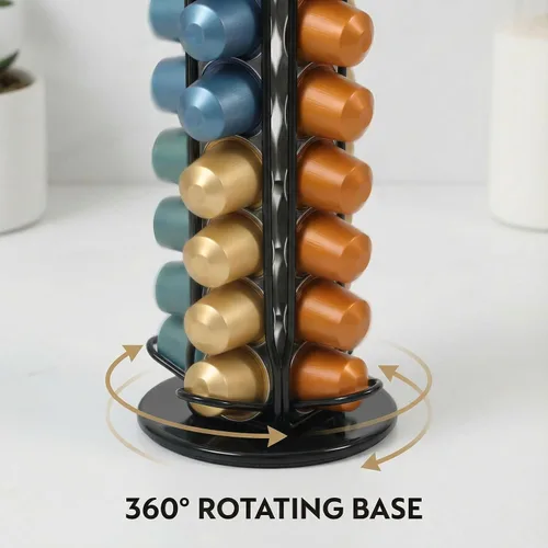 Miniatura 3 de Soporte para cápsulas de café Nespresso OriginalLine, soporte giratorio para cápsulas de café, organizador de estación de café, estante