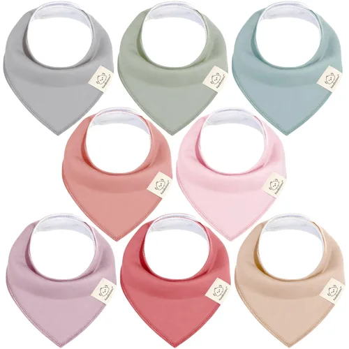 Miniatura 21 de KeaBabies - Juego de 8 baberos tipo bandana para bebés, niñas y niños - Baberos de algodón orgánico para babeo y dentición para recién nacidos