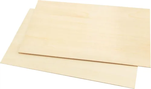 Miniatura 6 de JOIKIT 24 hojas de madera de tilo de 12 x 8 x 1/16 pulgadas, 0.059 in de grosor, hojas de madera de balsa natural sin terminar para fabricantes