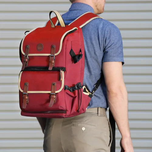 Miniatura 2 de GOgroove - Funda para cámara DSLR de tamaño completo y portátil, con espacio para portátil de 15.6" y almacenamiento de accesorios, soporte
