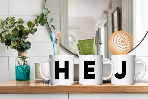 Miniatura 7 de Retreez Taza con monograma con monograma del alfabeto de la A a la Z con inicial, tazas de café de cerámica de 11 onzas – Agradecimiento