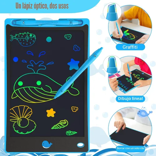Miniatura 4 de Hockvill: Tableta de escritura LCD para niños de 8.8 pulgadas, juguetes para niñas y niños, pizarra para dibujar para niños de 3, 4, 5, 6, 7 años