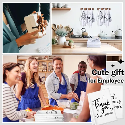 Miniatura 5 de Kinlop 6 piezas de regalos de agradecimiento para empleados, paños de té, regalo de agradecimiento, pastor de cocina, regalos de cumpleaños, toallas