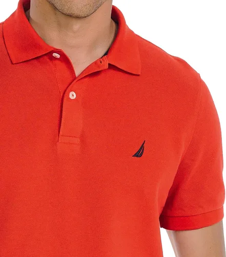 Miniatura 60 de Nautica playera polo clásica de mangas cortas, color sólido, para hombre