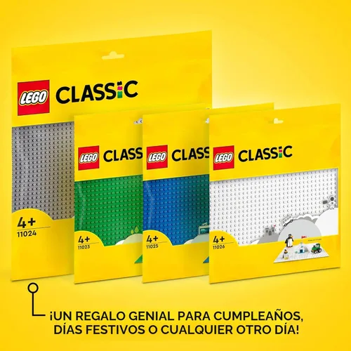 Miniatura 6 de LEGO Placa base blanca clásica, base cuadrada de 32 x 32 pulgadas para construir, jugar y mostrar creaciones de ladrillos, ideal para paisajes