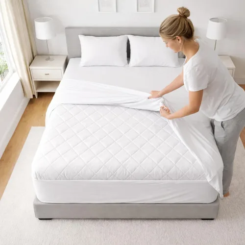 Miniatura 6 de Continental Bedding Harmony Collection - Protector de colchón acolchado 100% algodón superior de alto GSM, bolsillo profundo de hasta 18 pulgadas