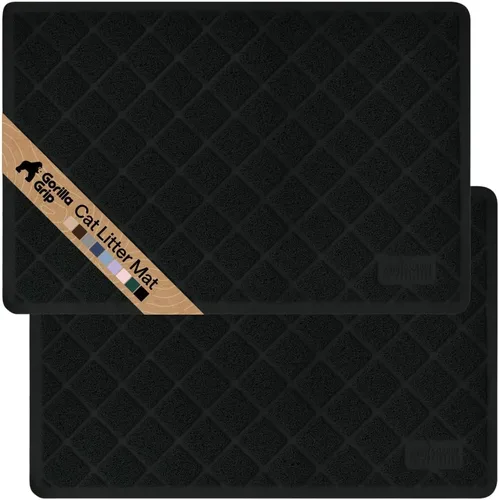 Miniatura 39 de Gorilla Grip - Tapete para atrapar la arena del arenero de gatos, 100% impermeable, fácil de limpiar, respaldo texturizado, suelos más limpios, se