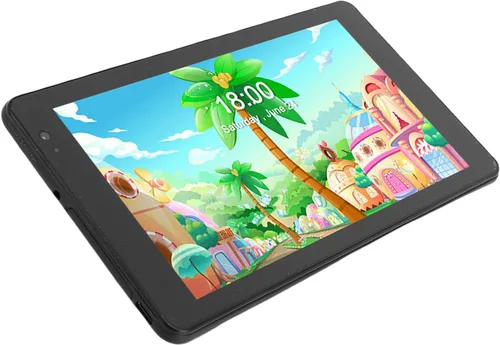 Miniatura 4 de PUSOKEI Juguetes de tableta de 7 pulgadas, tableta de educación de 2 cámaras frente al software instalado para el hogar (azul)