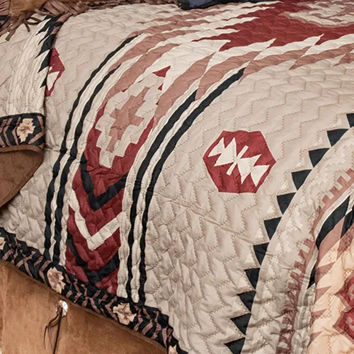 Miniatura 3 de BLACK FOREST DECOR Juego de edredón Durango Mesa - Tamaño queen, ropa de cama suroeste reversible y extragrande, parte trasera de algodón, lavable a
