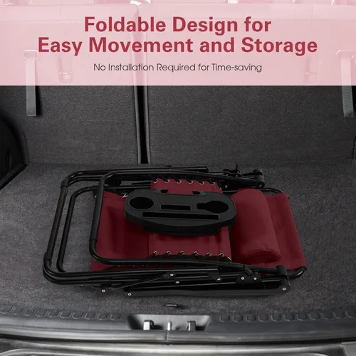 Miniatura 7 de Goplus Sillas de salón Zero Gravity, reclinables plegables ajustables en 160° con almohada y soporte para tazas, cómodas sillas de descanso de 350