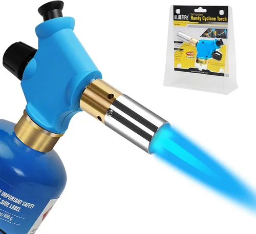 Antorcha de propano BlueFire, Cabeza de antorcha práctica, Botón de gatillo de inicio, Boquilla, Antorcha de combustible de propano, Antorcha de gas