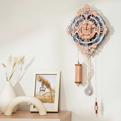 Miniatura 2 de ROKR Rompecabezas de madera 3D para adultos, reloj de rompecabezas de madera, kits de modelos de construcción mecánica, kits de modelos