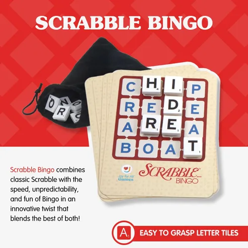 Miniatura 5 de Juegos de palabras Joy for All para personas mayores - Scrabble clásico y bingo - Fáciles de leer y agarrar - Juegos de mesa para adultos mayores