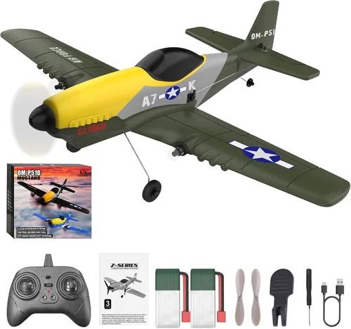 Avión a control remoto de 3 canales con giroscopio de 6 ejes de 2.4 GHz para niños de 8 a 12 años y adultos, avión de chorro al aire libre apto para