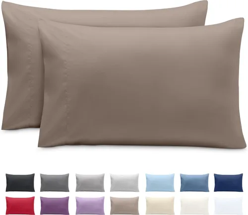Miniatura 21 de Bare Home Juego de 2 fundas de almohada de microfibra de tamaño estándar, fundas de almohada refrescantes, doble cepillado, fácil cuidado, cierre