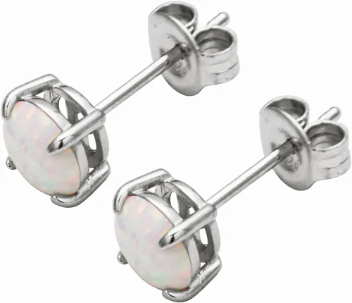 Miniatura 52 de Amazon Essentials Aretes redondos de plata de ley con piedra natal (anteriormente colección Amazon)