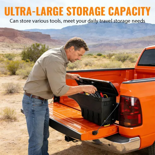 Miniatura 9 de G-PLUS Caja de almacenamiento para caja de camión, caja de herramientas para lado derecho del pasajero, compatible con Toyota Tundra 2007-2020, caja