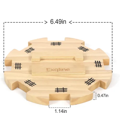 Miniatura 4 de Exqline Cubo de madera para dominó de tren mexicano con fondo de fieltro Centro de mesa de tren mexicano hecho de pino superior