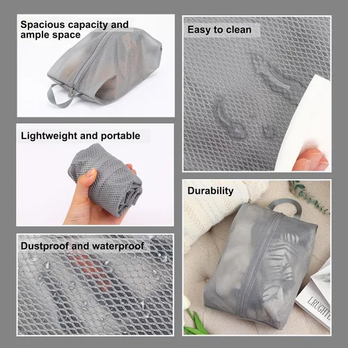 Miniatura 4 de Fixwal Bolsas de zapatos para viajes, Gris