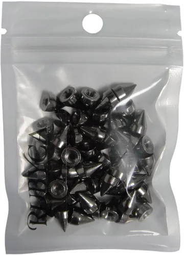 Miniatura 6 de RUBYCA 30 juegos de 0.354 in color negro plomizo bala cono de espiga de metal tornillo trasero DIY cuero-artesanía
