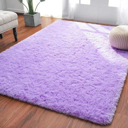 Miniatura 54 de Alfombra de área Softlife para sala de estar, alfombra lanuda mullida y esponjosa de 6 x 9 pies en color azul para dormitorio de niñas y niños, Azul