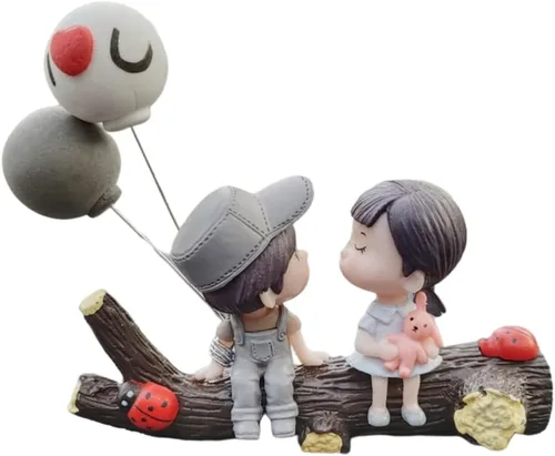 Lindos adornos para parejas, decoraciones para tablero de instrumentos de automóvil, adorno para niña y niño, bonito adorno para tablero de