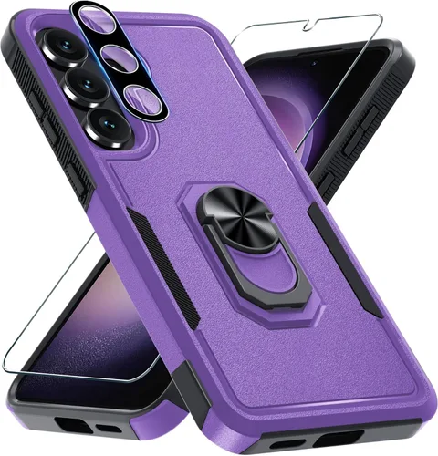 Miniatura 9 de Compatible con Samsung Galaxy S24/S25 Funda con Protector de Pantalla de Vidrio Templado, Resistente a Prueba de Golpes de Servicio Pesado Funda